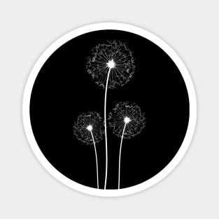 Dandelions on black Magnet